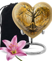 heart-shaped Tree of Life urn for human ashes