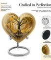 heart-shaped Tree of Life urn for human ashes