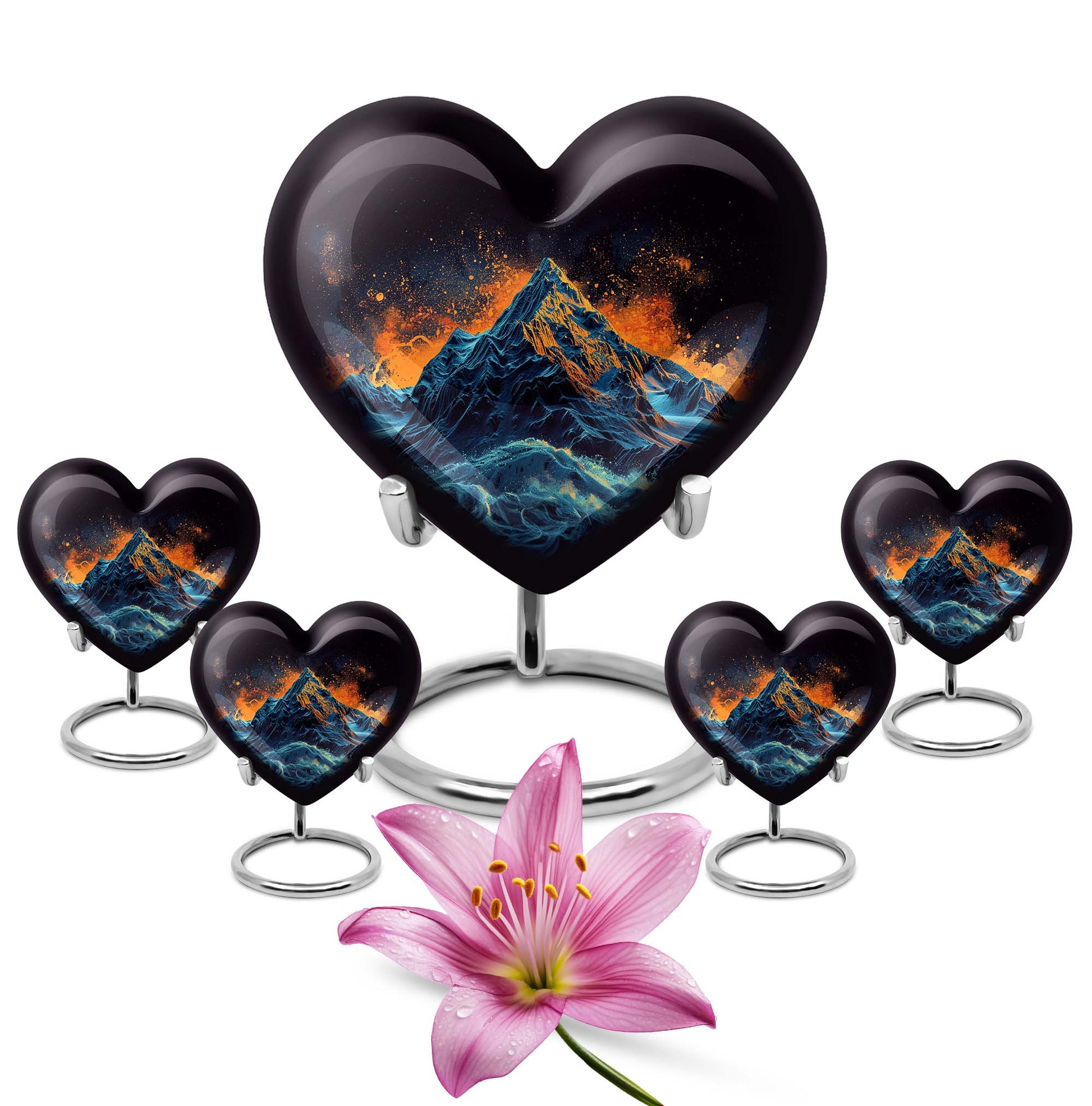 mountains heart Urn