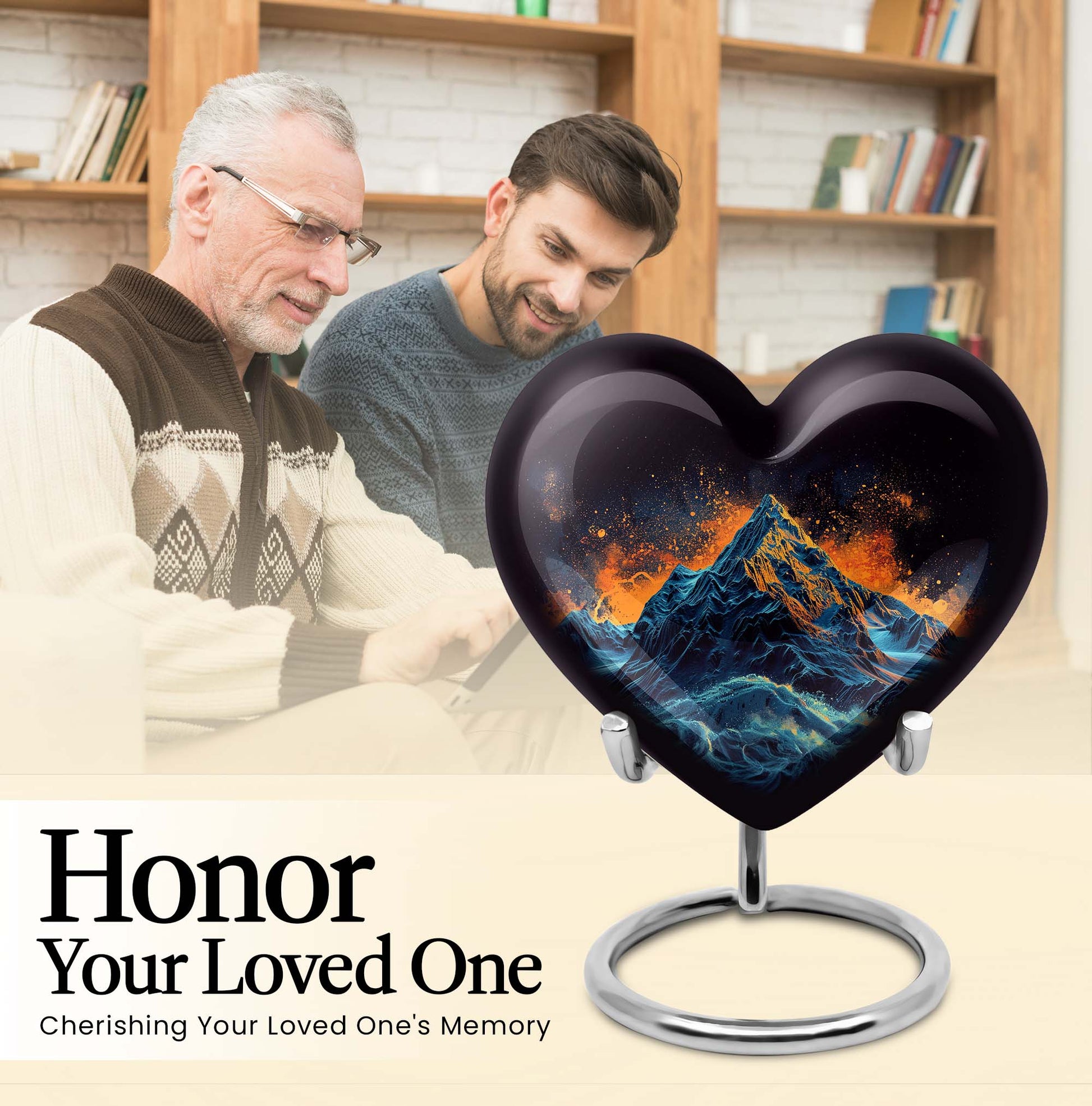 mountains heart Urn