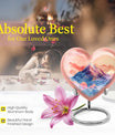 10-inch heart-shaped mountains urn for cremation or memorial, made of aluminium