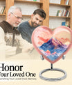 10-inch heart-shaped mountains urn for cremation or memorial, made of aluminium