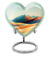 heart-shaped mountains urn for dad's ashes