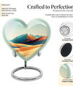 heart-shaped mountains urn for dad's ashes