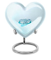 10 inch heart ring urn made of aluminium for men's ashes, customizable with engraving