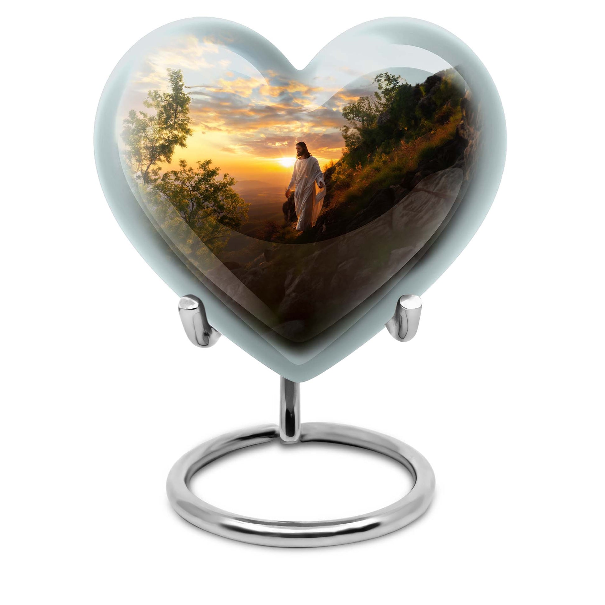 Heart-shaped Jesus Urn