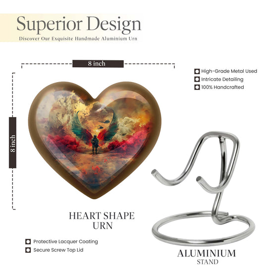 heart design military urn