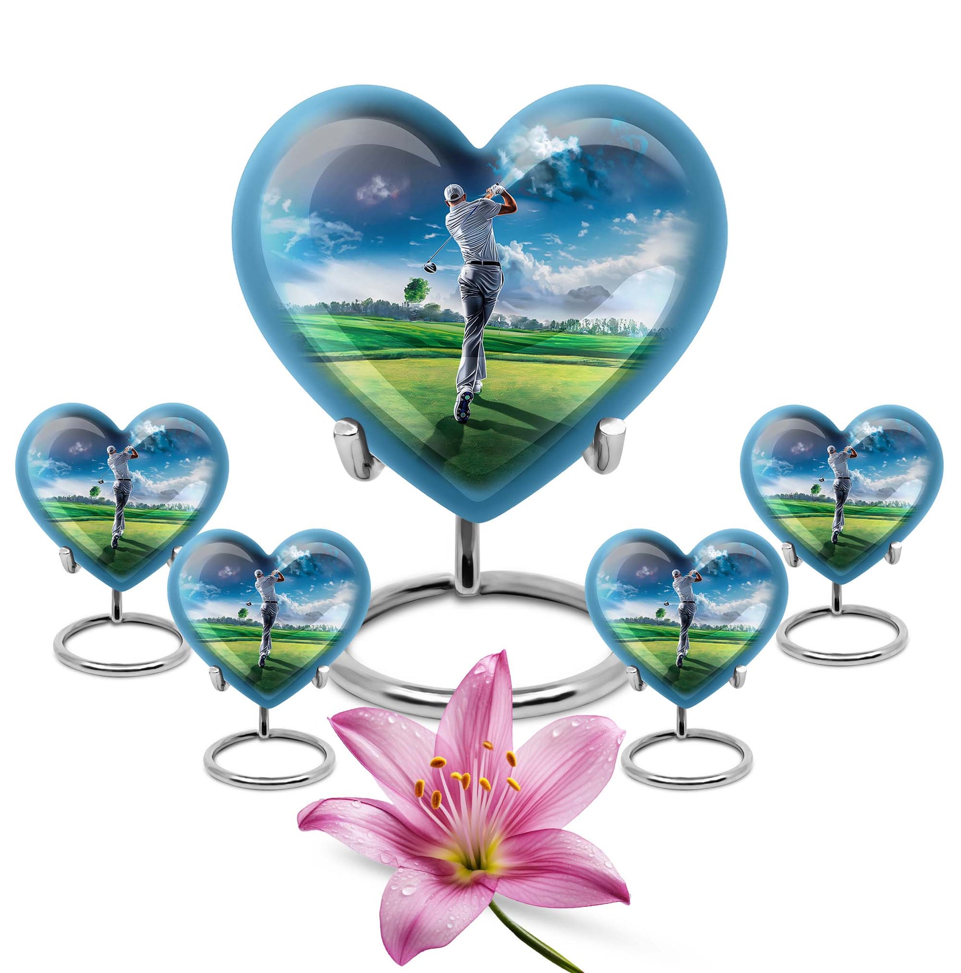 heart-shaped golf urn