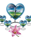 heart-shaped golf urn