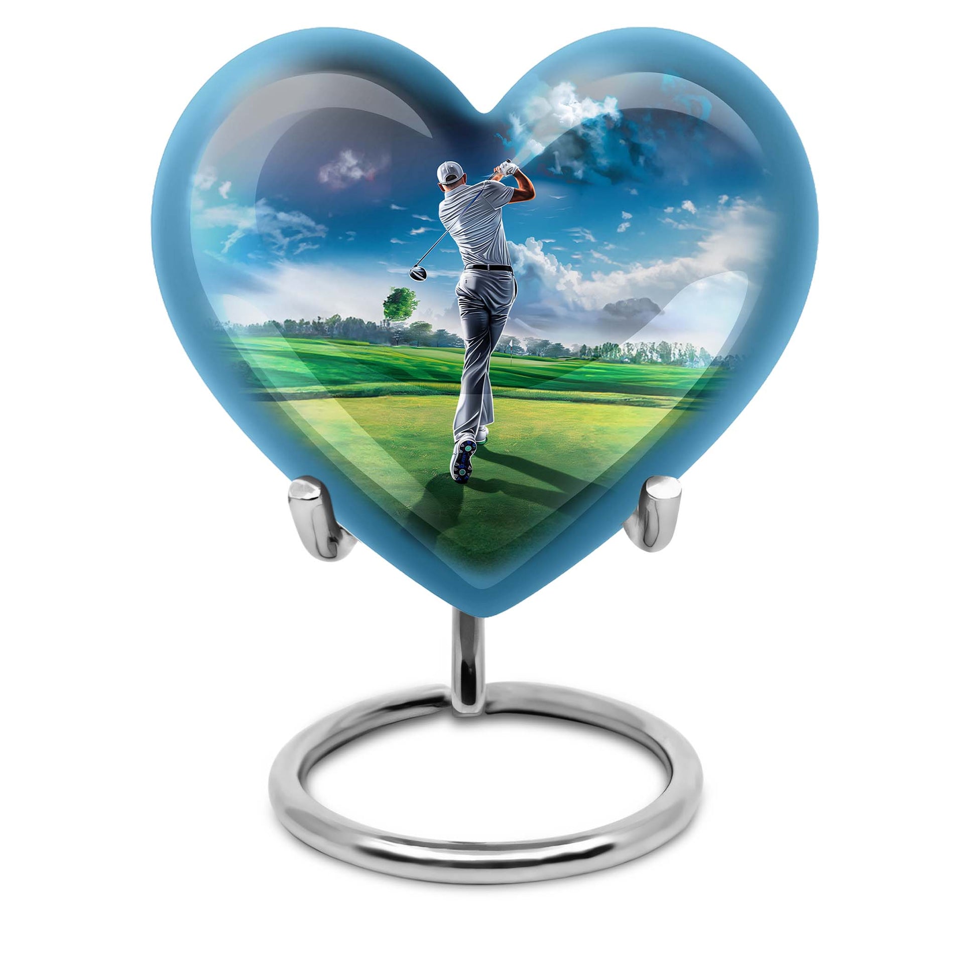 heart-shaped golf urn