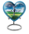 heart-shaped golf urn