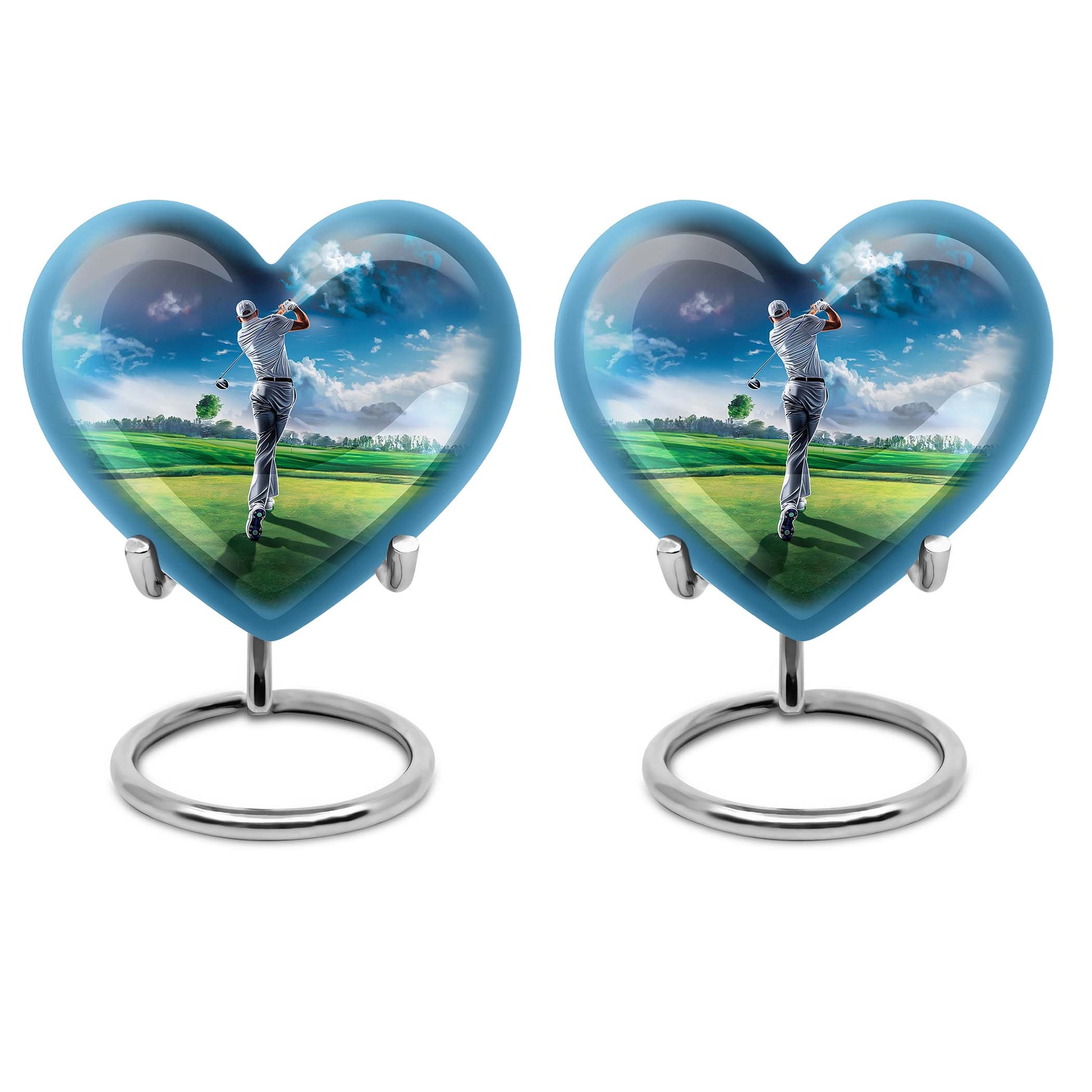 heart-shaped golf urn