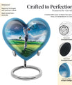 heart-shaped golf urn