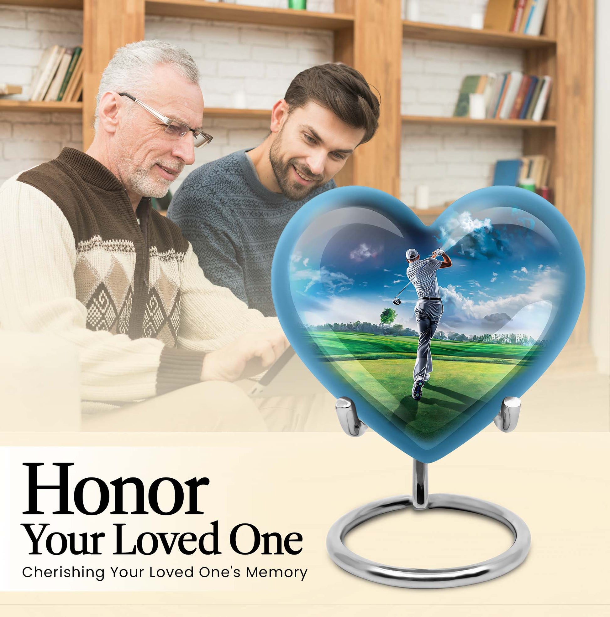 heart-shaped golf urn