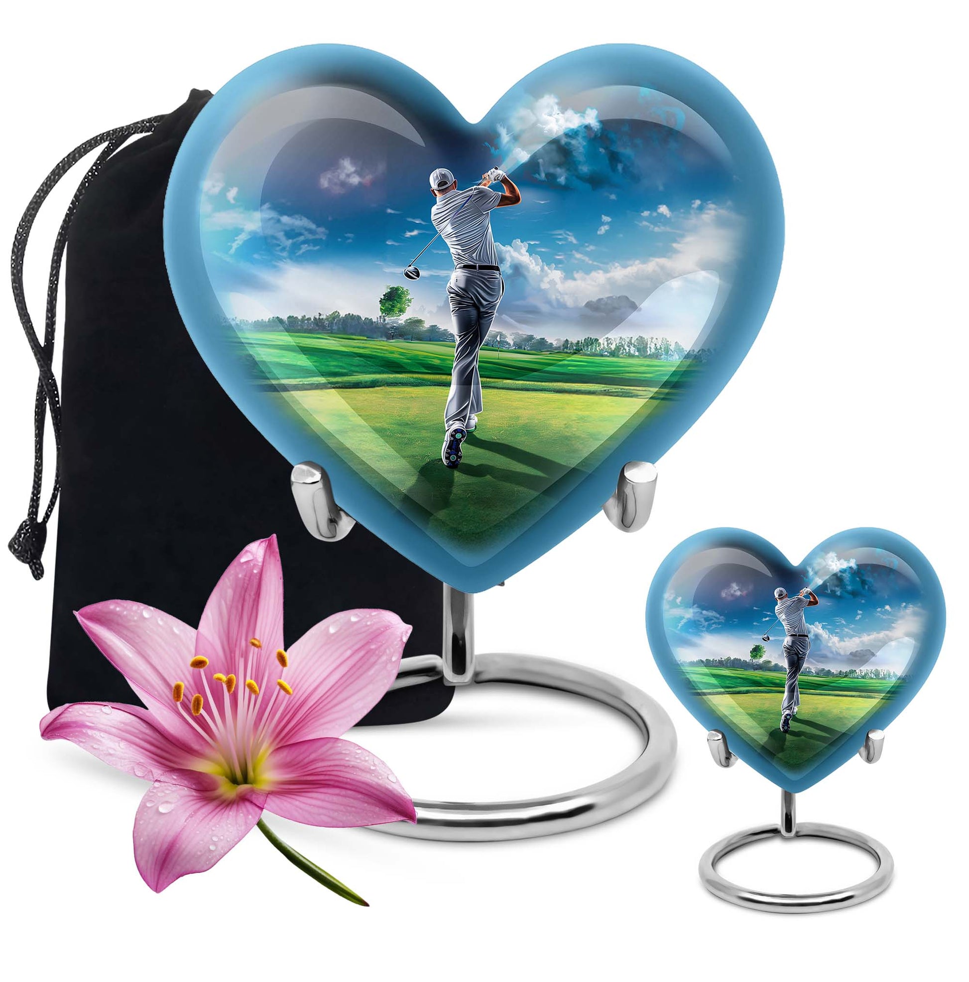 heart-shaped golf urn