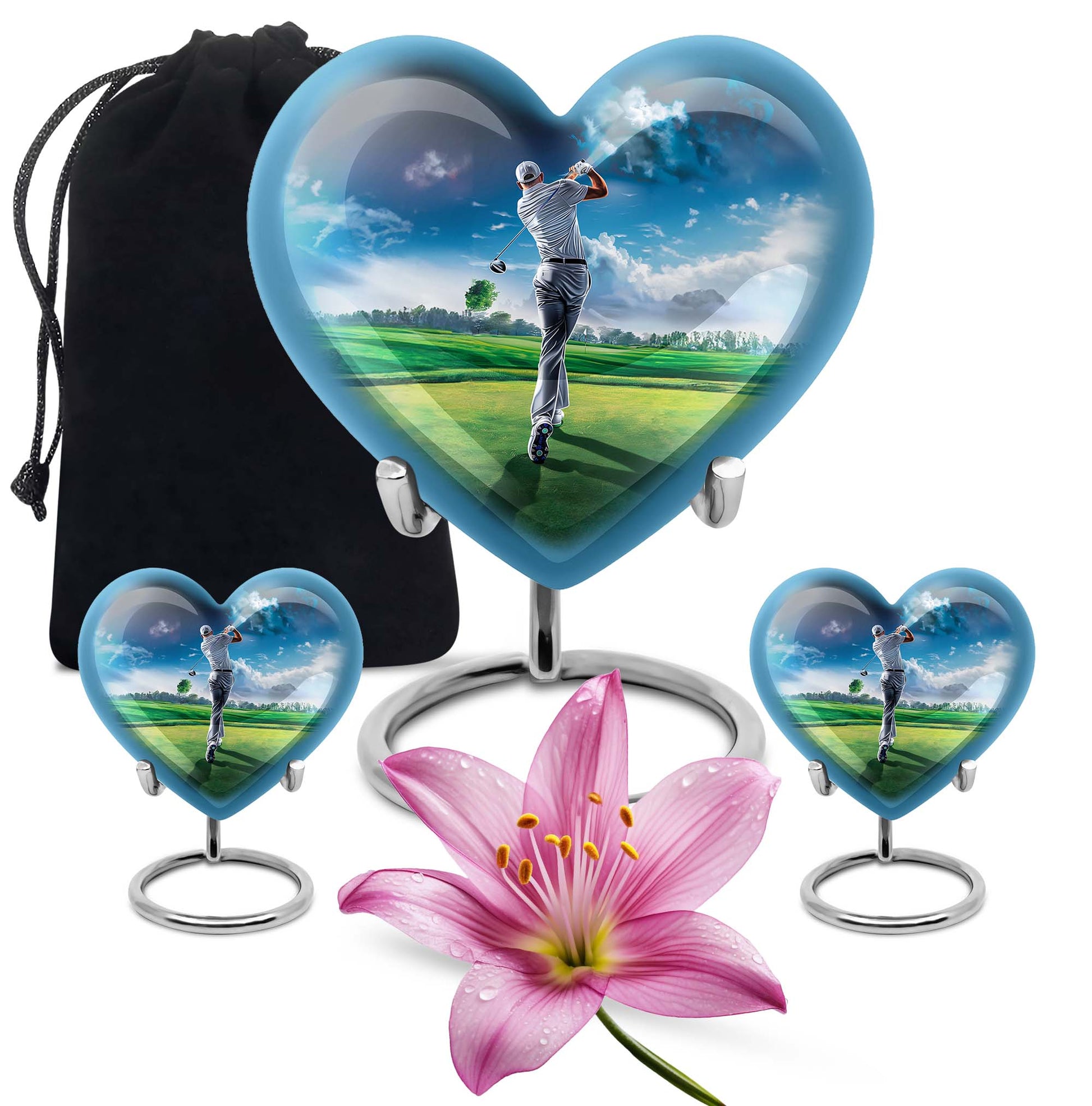 heart-shaped golf urn