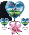 heart-shaped golf urn