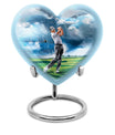 heart design golf urn for adult ashes