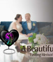 10 inch aluminium heart abstract golf urn, customizable large urn for ashes with velvet pouch