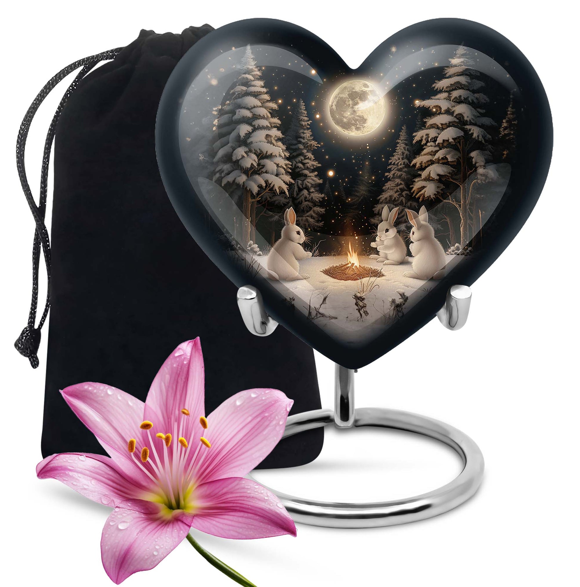  heart urn for large cremation ashes, customization 