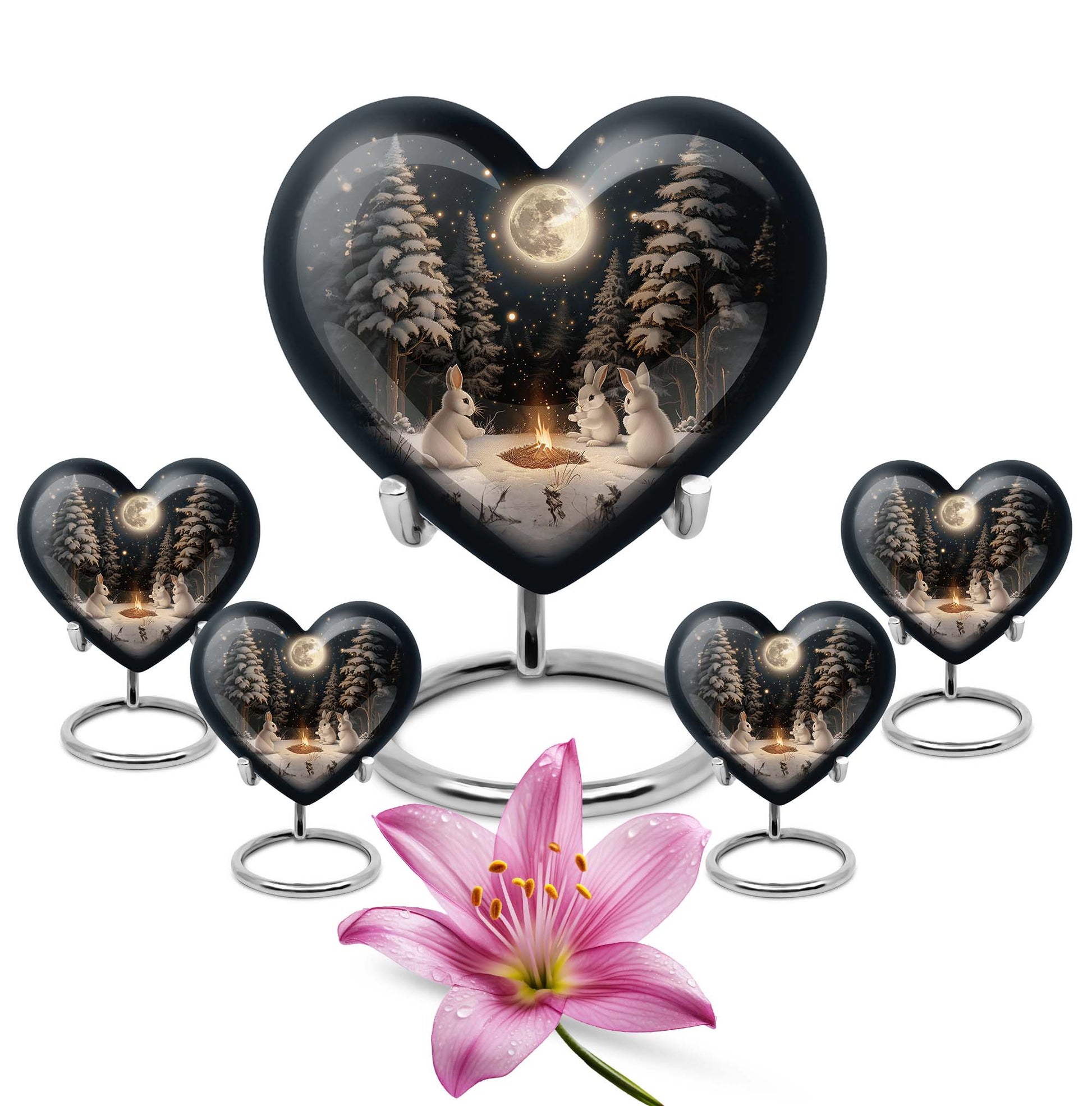  heart urn for large cremation ashes, customization 