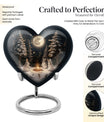  heart urn for large cremation ashes, customization 