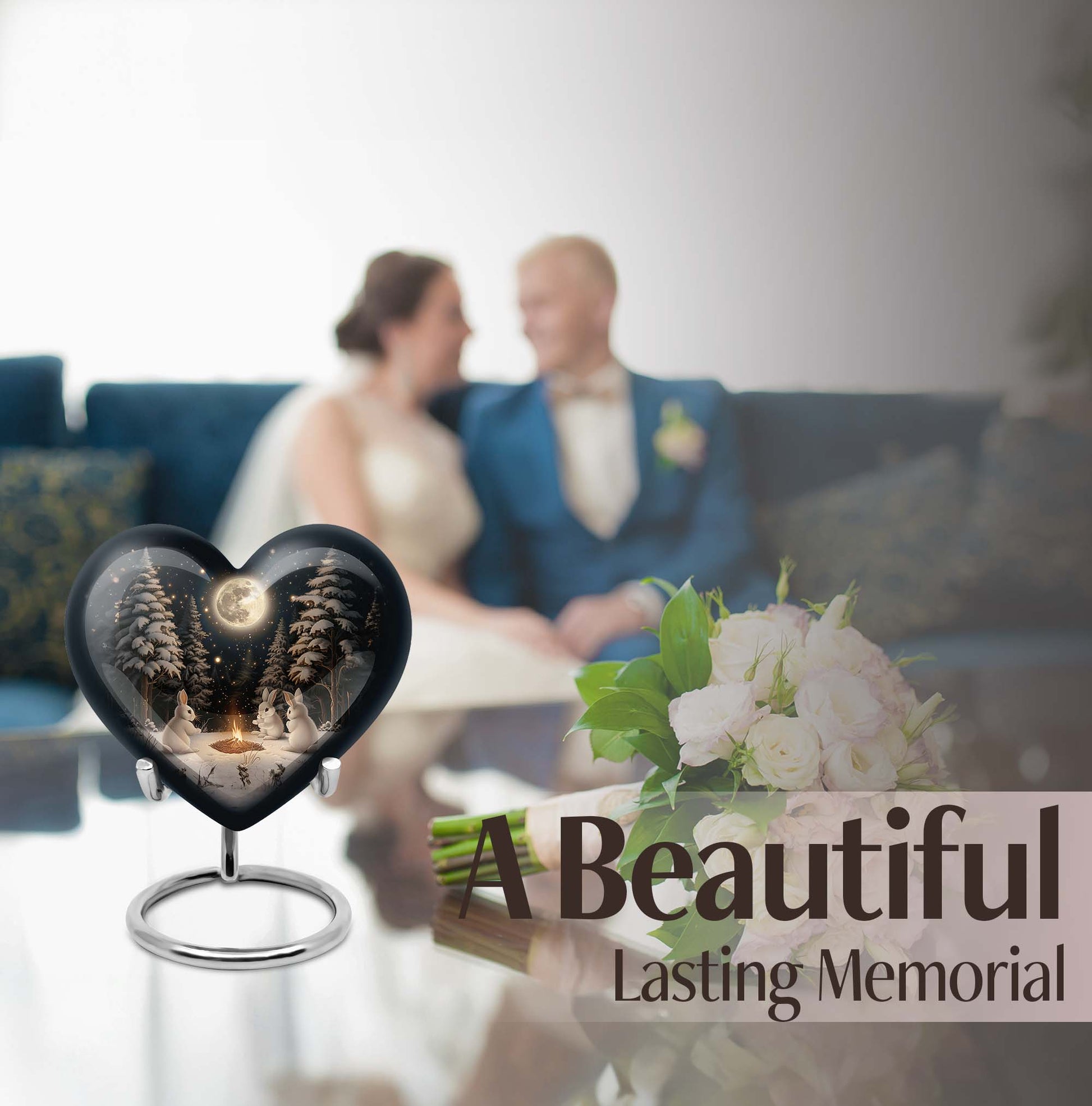  heart urn for large cremation ashes, customization 