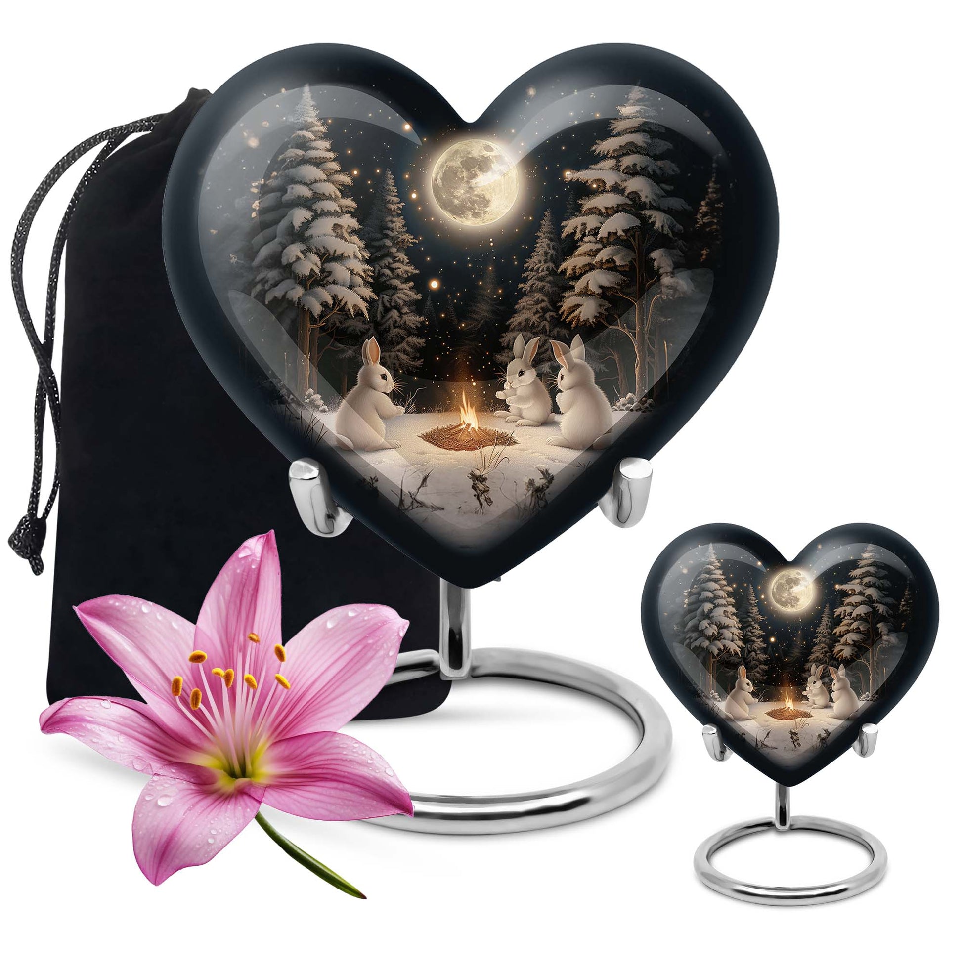  heart urn for large cremation ashes, customization 