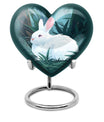 white bunny moon funeral urn