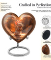 white bunny moon heart urn