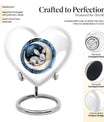 white bunny moon heart-shaped urn for ashes