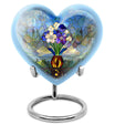 heart-shaped stained glass burial urn