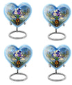 heart-shaped stained glass burial urn