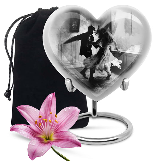 heart-shaped dancing Urn for adult ashes