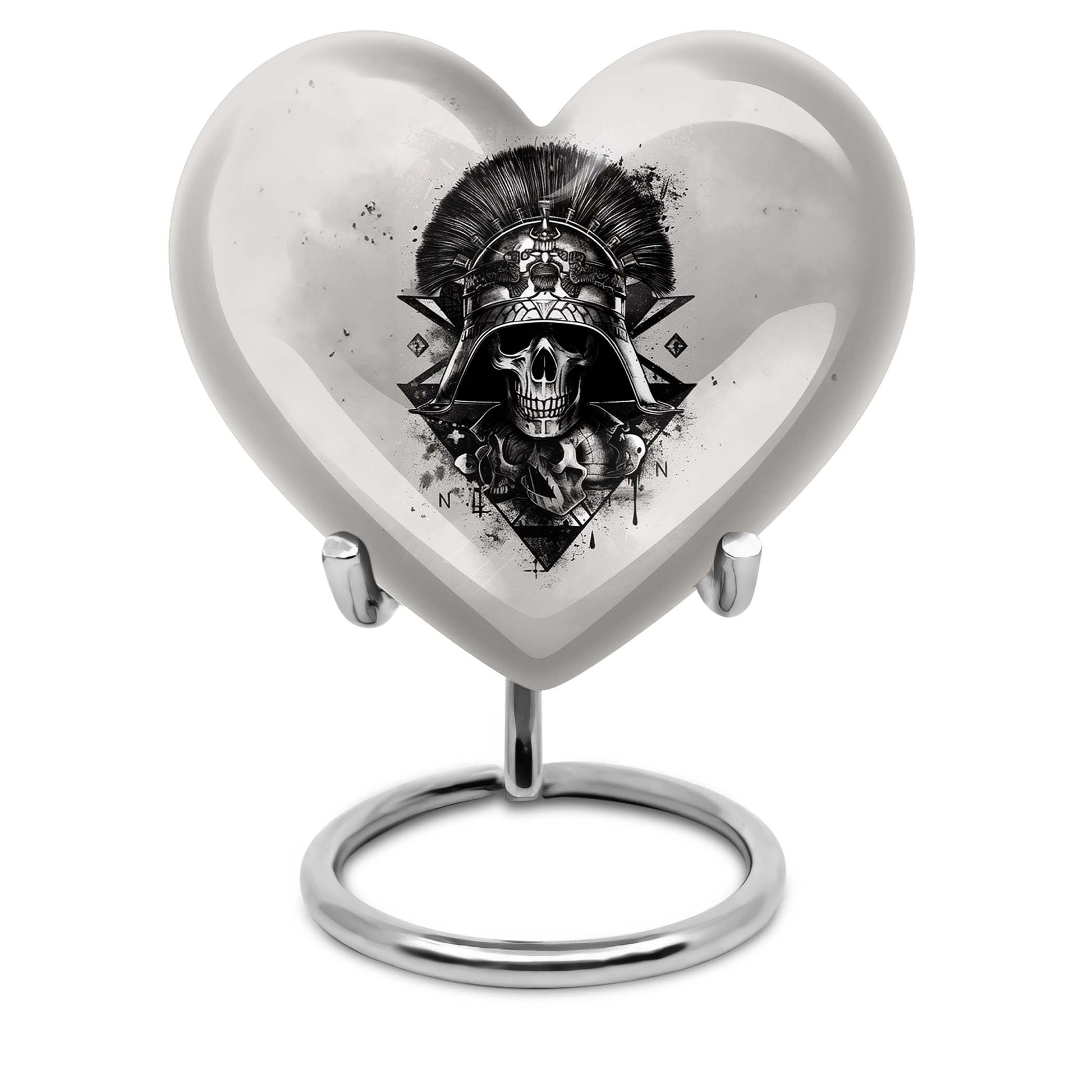 heart-shaped Catholic urn for human ashes