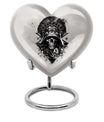 heart-shaped Catholic urn for human ashes