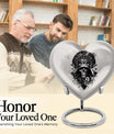 heart-shaped Catholic urn for human ashes