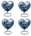 10-inch Cosmic Dragonfly Heart Urn for ashes, Aluminium construction with velvet pouch