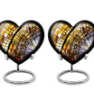 heart-shaped stained glass cremation urn for males