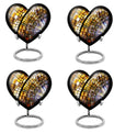 heart-shaped stained glass cremation urn for males