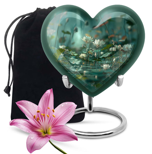 Lotus Urn Heart Design