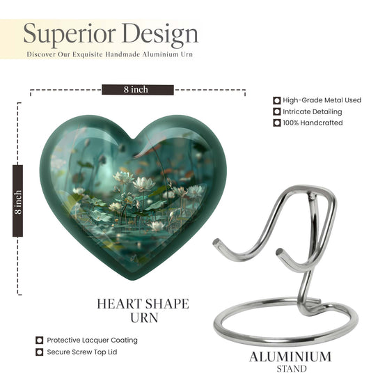 Lotus Urn Heart Design