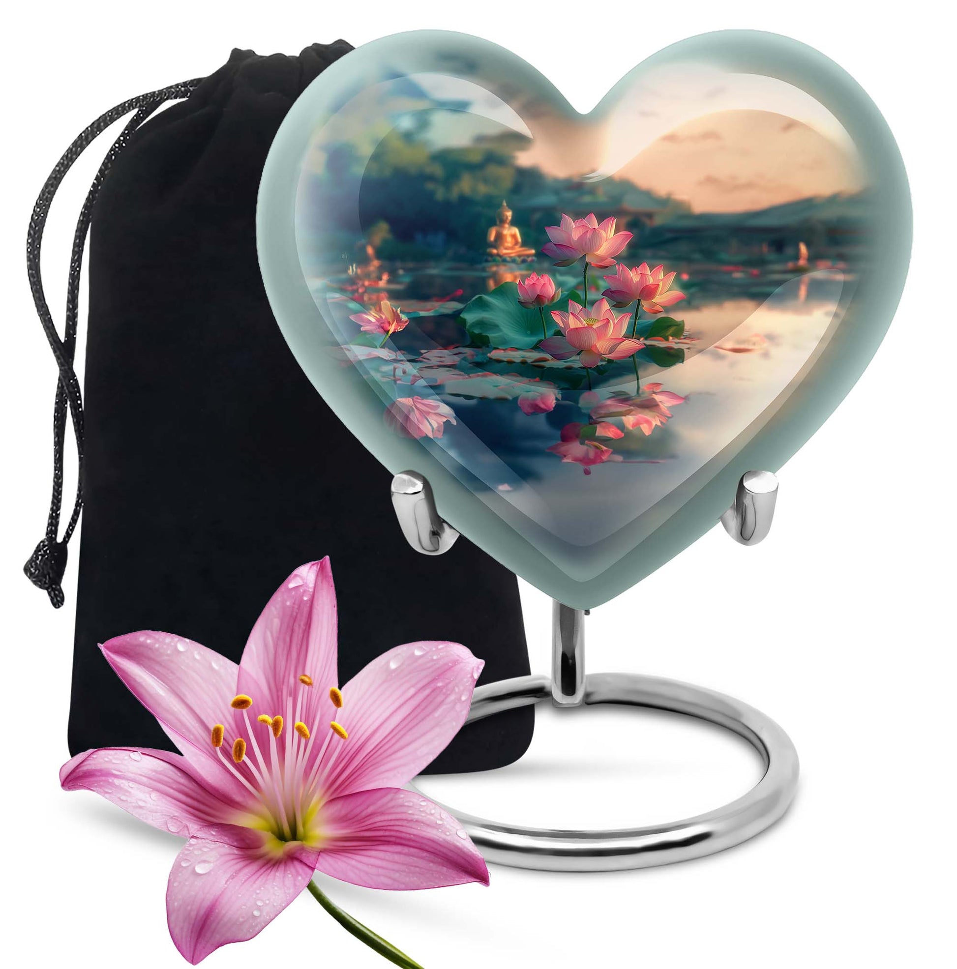 Heart-shaped Lotus Urn