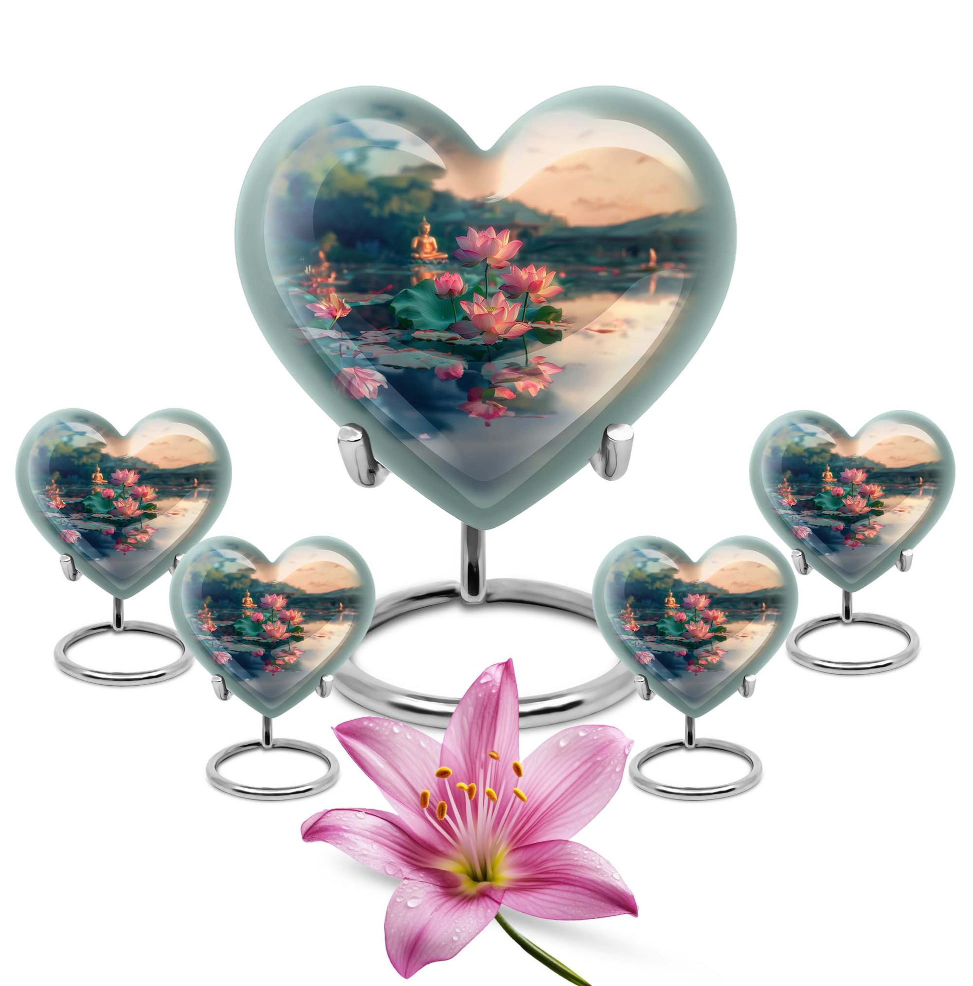 Heart-shaped Lotus Urn