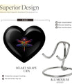 10-inch Cosmic dragonfly heart shaped aluminum cremation urn for men