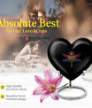 10-inch Cosmic dragonfly heart shaped aluminum cremation urn for men