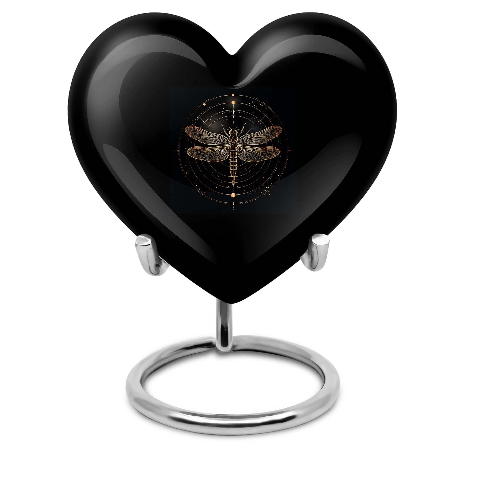 Heart designed Cosmic Dragonfly Urn