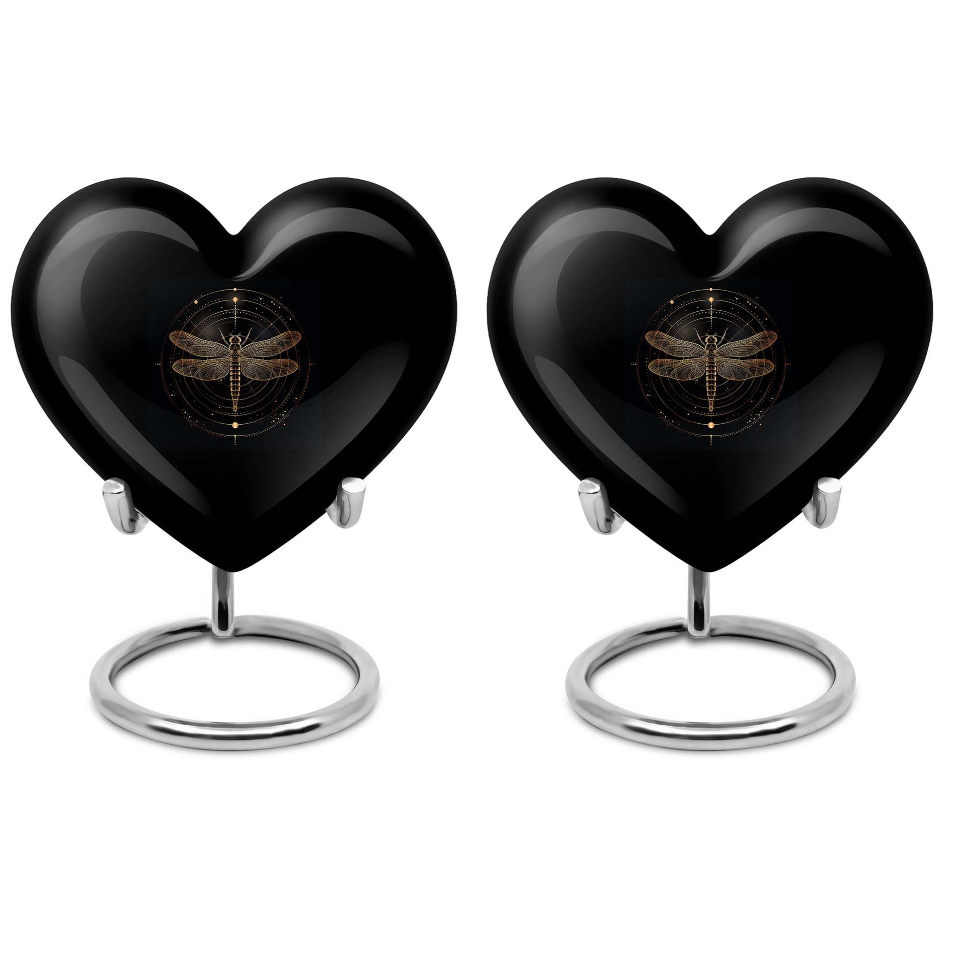 Heart designed Cosmic Dragonfly Urn