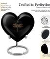 Heart designed Cosmic Dragonfly Urn