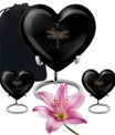 Heart designed Cosmic Dragonfly Urn